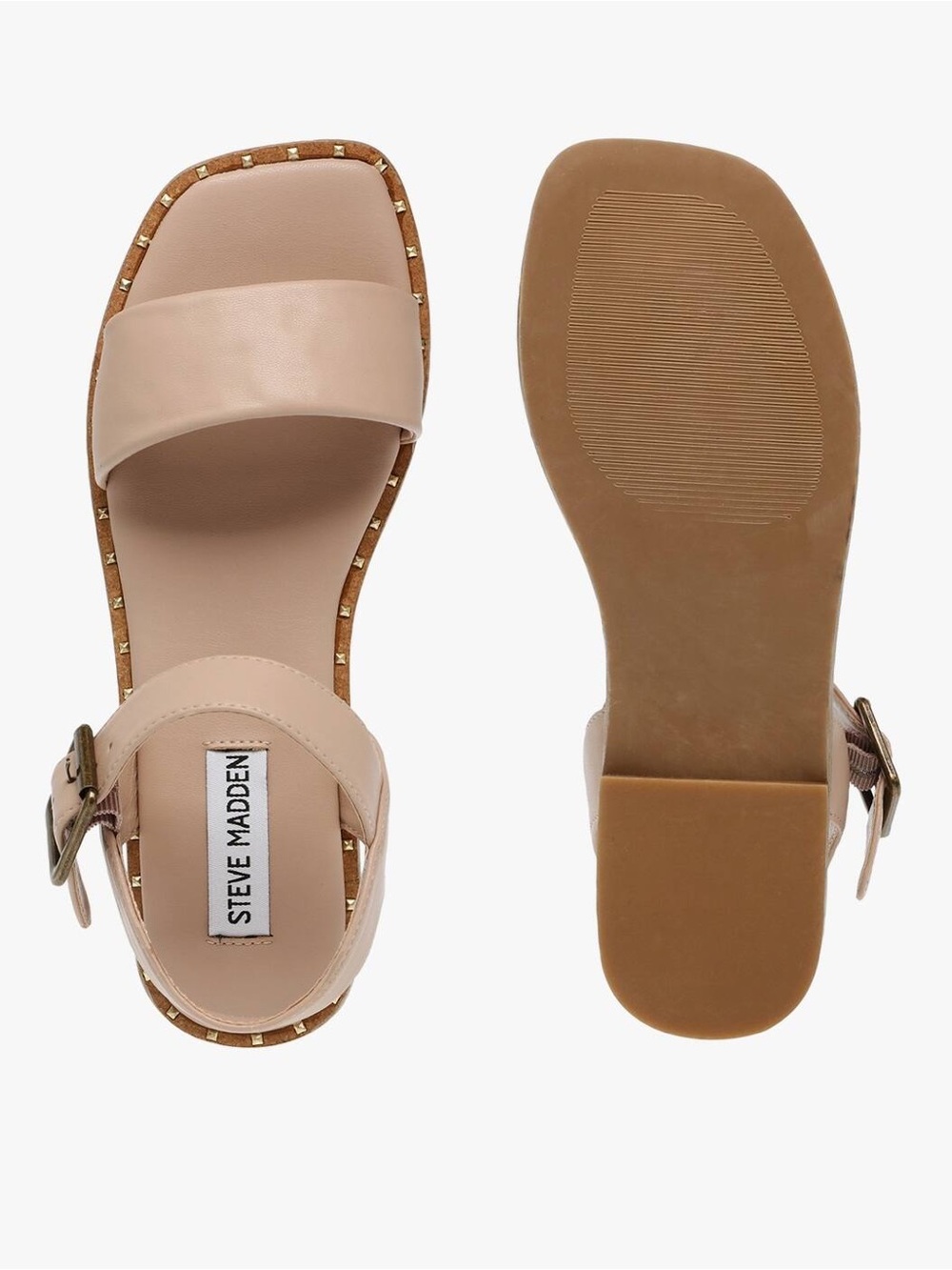 Steve Madden Women's Nude Studded Strap Sandals Size 7